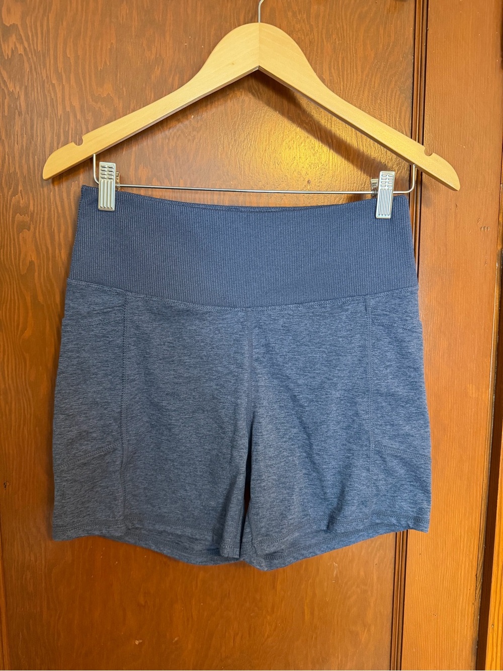 Women’s High-Waist Performance Shorts - Heathered Blue